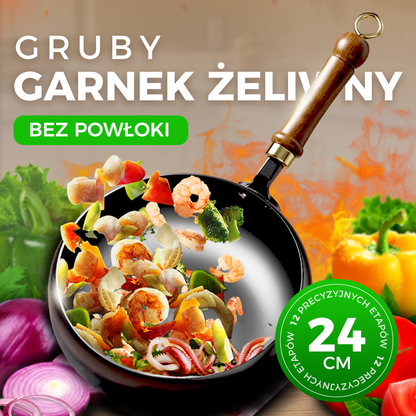 🔥 Gruba patelnia żeliwna, niepowlekana, nieprzywierająca, ultralekka – Płatność przy odbiorze ✨