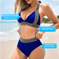 👙 Seksowny kostium kąpielowy – wzór Holiday Wave, dekolt w serek – Płatność przy odbiorze 🌊