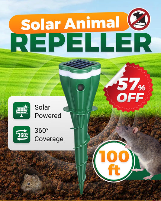 ☀️ Odstraszacz kretów zasilany słońcem – dźwięk, wodoodporny – Płatność przy odbiorze 🔥