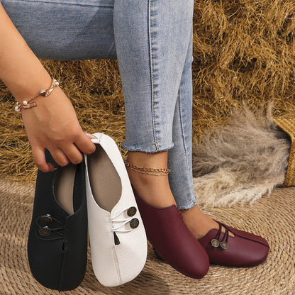 🥿 Damskie płaskie buty ze skóry – Miękkie, wygodne & uniwersalne ✨☀️