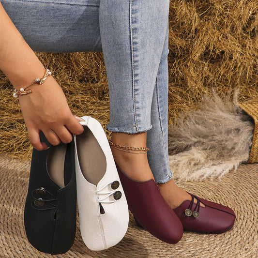 🥿 Damskie płaskie buty ze skóry – Miękkie, wygodne & uniwersalne ✨☀️