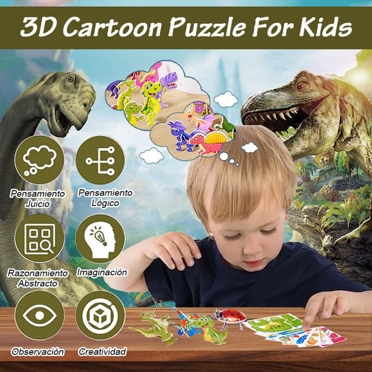 🧩⭐ 3D puzzle logiczne – kreatywne, rozwijające – Płatność przy odbiorze 🦖✨