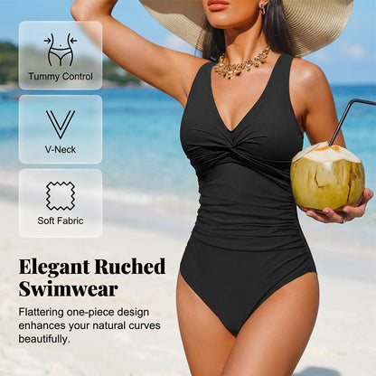 ☀️🏖️ Damski jednoczęściowy kostium kąpielowy modelujący talię 😍✨