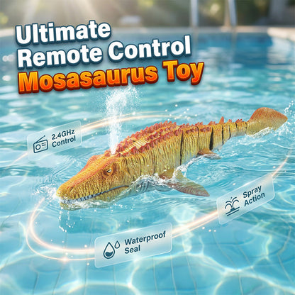 🦖 Zabawka RC Mosasaurus 2,4 GHz z funkcją rozpryskiwania wody – dwa silniki, wodoodporna, z funkcją rozpryskiwania wody i podświetleniem – płatność przy odbiorze ✨