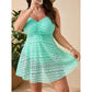 Plus Size Slimming Mesh One Piece Swimsuit