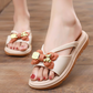 👡 Stylowe kapcie z kokardką na lato – wygodna wyściółka, antypoślizgowa podeszwa, otwarty nosek – płatność przy odbiorze ✨