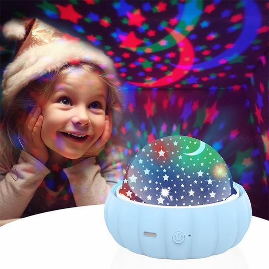 🔮 Obrotowa lampa z projekcją gwiazd 360° – efekt zorzy polarnej, zasilana przez USB, dekoracja do sypialni – płatność przy odbiorze 🎯