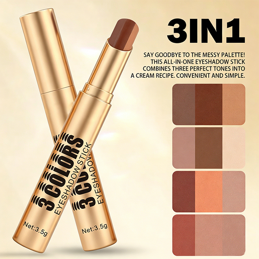 💄 3 w 1 cień do powiek w sztyfcie – gradient, wodoodporny – Płatność przy odbiore ✨