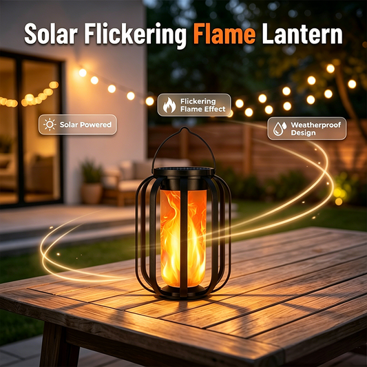 🔥 Migająca lampa LED zasilana energią słoneczną – energooszczędna, odporna na warunki atmosferyczne, tworzy ciepłą atmosferę – płatność przy odbiorze 🎯