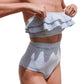 Women's Irregular Stripe High-Waisted Swimsuit