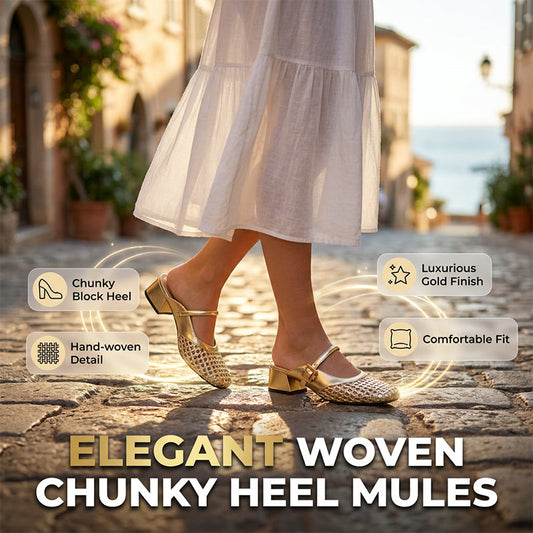 👡 Damskie klapki typu Mary Jane z ażurowym splotem – niski, solidny obcas, z paskiem na kostkę, oddychające – płatność przy odbiorze ✨
